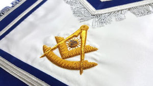 Masonic Past Master Mason Apron Bullion Hand Embroidered with Fringe- Masonic Regalia Masons Hand Embroidered Apron | Regalia Lodge