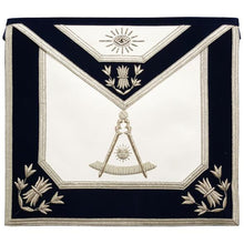 画像をギャラリービューアに読み込む, Masonic Regalia Past Master Mason Apron Silver Bullion Hand Embroidery | Regalia Lodge