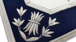 Masonic Regalia Past Master Mason Apron Silver Bullion Hand Embroidery | Regalia Lodge
