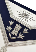 Cargar imagen en el visor de la galería, Masonic Regalia Past Master Mason Apron Silver Bullion Hand Embroidery | Regalia Lodge