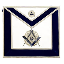 Carica l&#39;immagine nel visualizzatore di Gallery, Past Master Mason Regalia Bullion Rays Embroidered Masonic Apron - Royal Blue | Regalia Lodge