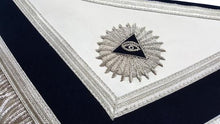Carica l&#39;immagine nel visualizzatore di Gallery, Master Mason Regalia Bullion Rays Embroidered Masonic Apron with Tassels - Navy | Regalia Lodge