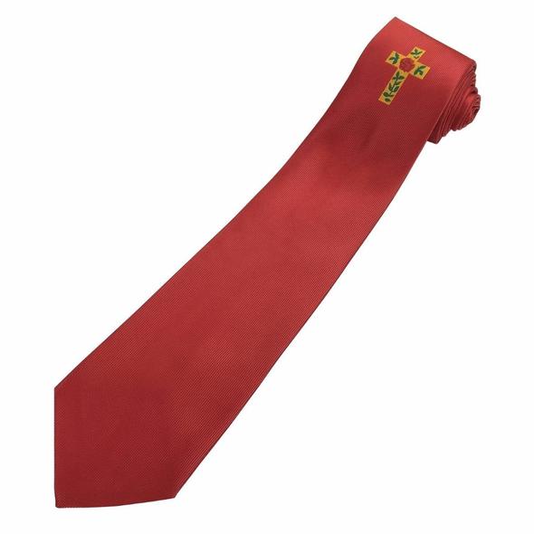 Masonic 100% silk Rose Croix Degree Tie Red with logo | Regalia Lodge