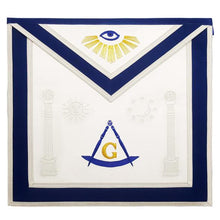 Charger l&#39;image dans la galerie, Past Master Masonic Regalia Apron – Master Masons Regalia Hand Embroidered Sun Moon Pillars Royal Blue Masonic  Apron | Regalia Lodge