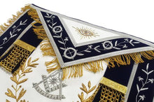 Cargar imagen en el visor de la galería, Past Master Masons Regalia Masonic Blue Lodge Apron With Wreath Bullion Hand Embroidered | Regalia Lodge