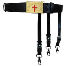 Cargar imagen en el visor de la galería, Knights Templar Past Commander Leather Sword Belt | Regalia Lodge