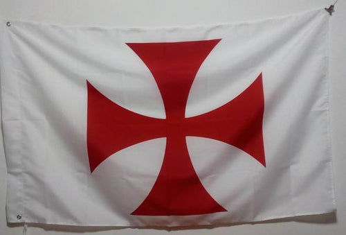 Cross Patée Knights Templar White Flag | Regalia Lodge