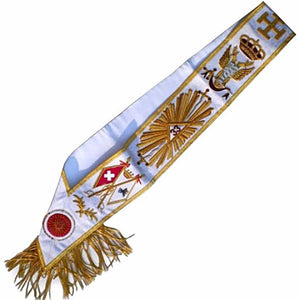 Masonic Rose Croix Sash - AASR - 33rd degree - All Countries Flags | Regalia Lodge