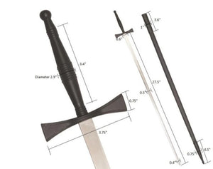 Masonic Sword with Black Hilt and Black Scabbard 35 3/4" + Free Case | Regalia Lodge