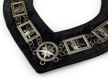 Load image into Gallery viewer, Knights Templar - Masonic Chain Collar - Gold/Silver on Black | Regalia Lodge