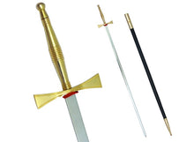 Load image into Gallery viewer, Masonic Sword with Gold Hilt and Black Scabbard 35 3/4&quot; + Free Case | Regalia Lodge