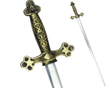 Cargar imagen en el visor de la galería, Masonic Ceremonial Sword Square Compass Cross Swords + Free Case | Regalia Lodge