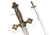 Load image into Gallery viewer, Masonic Ceremonial Snake Flaming Sword Square Compass Cross Swords + Free Case | Regalia Lodge