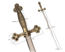 Afbeelding in Gallery-weergave laden, Masonic Ceremonial Snake Flaming Sword Square Compass + Free Case | Regalia Lodge