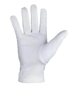 Masonic Regalia 100% Cotton White Gloves Plain (2 Pairs) | Regalia Lodge