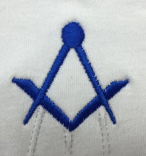 Load image into Gallery viewer, Masonic Cotton Gloves Thin Square and Compass Machine Embroidery  (2 Pairs) | Regalia Lodge