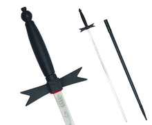 画像をギャラリービューアに読み込む, Masonic Knights Templar Sword with Black Hilt and Black Scabbard 35 3/4&quot; + Free Case | Regalia Lodge