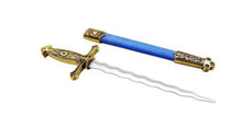 Cargar imagen en el visor de la galería, Square Compass Masonic Sword Knife Snake Flaming Blade Blue 13.6&quot; | Regalia Lodge