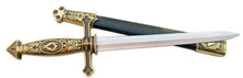 Load image into Gallery viewer, Square Compass Pyramid Masonic Sword Knife W/ Scabbard 24.1&quot; | Regalia Lodge