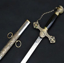 画像をギャラリービューアに読み込む, Knight of St. John Masonic Sword Brass Gold 38&quot; | Regalia Lodge