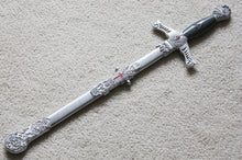 Afbeelding in Gallery-weergave laden, Masonic Knights Templar Sword Knife Red Cross W/ Scabbard 22&quot; | Regalia Lodge  |  antique masonic knights templar sword  |  Golden Masonic Sword  |  Masonic Sword for sale