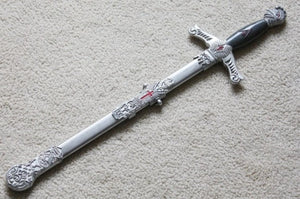 Masonic Knights Templar Sword Knife Red Cross W/ Scabbard 22" | Regalia Lodge  |  antique masonic knights templar sword  |  Golden Masonic Sword  |  Masonic Sword for sale