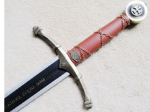 Load image into Gallery viewer, Knight Templar Encryption Chain Handle Sword W/ Wall Mount 44&quot; | Regalia Lodge