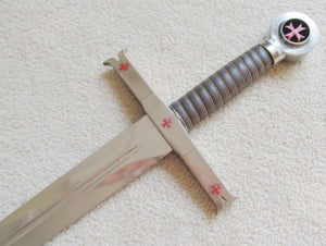 Knight Templar Red Cross Sword W/ Crescent Wall Mount 40" | Regalia Lodge