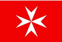 Load image into Gallery viewer, Knights of Malta Masonic Flag Red | Regalia Lodge