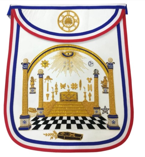 Bro. George Washington Masonic Apron Hand Embroidered Masterpiece | Regalia Lodge