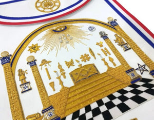 Bro. George Washington Masonic Apron Hand Embroidered Masterpiece | Regalia Lodge