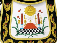 Charger l&#39;image dans la galerie, Masonic Traditional Master Mason Round Apron Bullion Hand Embroidered | Regalia Lodge