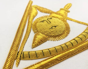 Masonic Past Thrice Illustrious Master Apron PTIM Hand Embroidered | Regalia Lodge