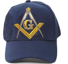 Load image into Gallery viewer, Embroidered Masonic Shadow Blue Baseball Cap | Regalia Lodge