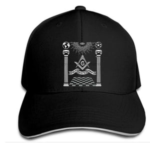 Pillars Lodge Masonic Symbol Adjustable Baseball Cap | Regalia Lodge