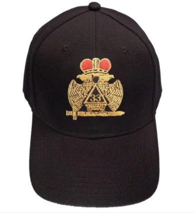 Scottish Rite Wings DOWN 33rd degree Masonic Baseball Cap | Regalia Lodge