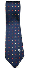Load image into Gallery viewer, Masonic 100% silk Colored polkadot Tie with Logo | Regalia Lodge
