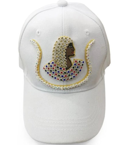 Daughters of Isis Jewel Embroidered White Baseball Cap | Regalia Lodge