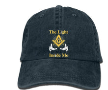 Load image into Gallery viewer, The Light Inside Me Masonic Symbol Adjustable Baseball Cap | Regalia Lodge