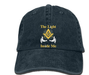 The Light Inside Me Masonic Symbol Adjustable Baseball Cap | Regalia Lodge