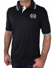 画像をギャラリービューアに読み込む, Polo Shirt with Square Compass Embroidery Logo [Black, Grey, Blue] | Regalia Lodge