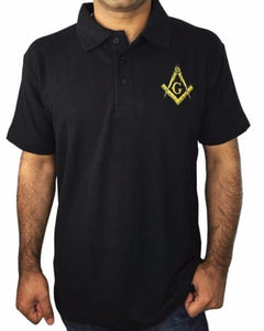 Classic Polo Shirt with Embroidered Square Compass & G [Multiple Colors] | Regalia Lodge