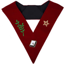 Cargar imagen en el visor de la galería, Scottish Rite 14th Degree Lodge Of Perfection Officer Collars Set Of 9 Hand Embroidered | Regalia Lodge