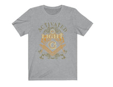 Load image into Gallery viewer, Activated by Light Masonic T-Shirt | Regalia Lodge