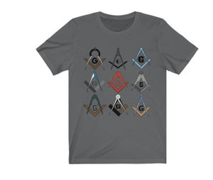 Square & Compass Symbols Masonic T-Shirt | Regalia Lodge