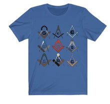 Load image into Gallery viewer, Square &amp; Compass Symbols Masonic T-Shirt | Regalia Lodge