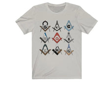 Load image into Gallery viewer, Square &amp; Compass Symbols Masonic T-Shirt | Regalia Lodge