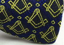 Load image into Gallery viewer, Masonic Regalia Silk Bow Tie with Square and Compass | Regalia Lodge