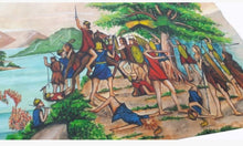 Carica l&#39;immagine nel visualizzatore di Gallery, A Sheaf of Corn Suspended Near a Waterfall 24&quot;x18&quot; Hand Painted Poster | Regalia Lodge