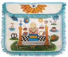 Charger l&#39;image dans la galerie, 18th Century Inspired Hand-Painted Colorful Apron | Regalia Lodge